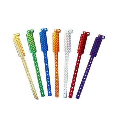 Glitter ID braccialetto stampato con logo personalizzato braccialetti ologrammi per biglietti per il festival