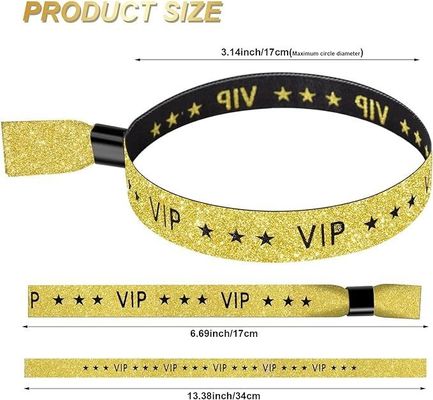 Dimensione e logo personalizzati Braccialetto RFID in poliestere/nastro per eventi di concerti, feste e festival