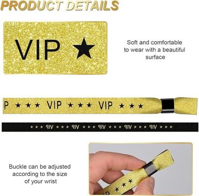 Dimensione e logo personalizzati Braccialetto RFID in poliestere/nastro per eventi di concerti, feste e festival