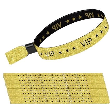 Dimensione e logo personalizzati Braccialetto RFID in poliestere/nastro per eventi di concerti, feste e festival