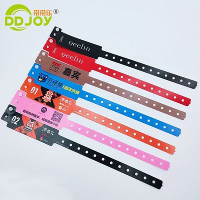 250*16mm L forma di plastica Eventi Bracelet Custom Print Logo Bracelet Snap Button Bracelet