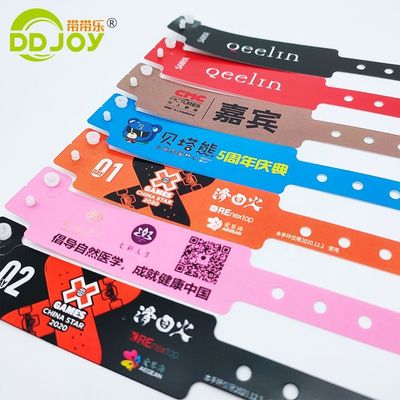 250*16mm L forma di plastica Eventi Bracelet Custom Print Logo Bracelet Snap Button Bracelet