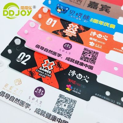 250*16mm L forma di plastica Eventi Bracelet Custom Print Logo Bracelet Snap Button Bracelet