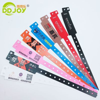 250*16mm L forma di plastica Eventi Bracelet Custom Print Logo Bracelet Snap Button Bracelet