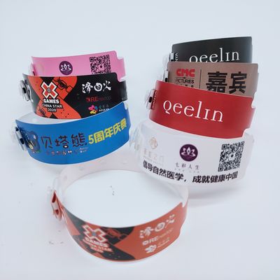 250*16mm L forma di plastica Eventi Bracelet Custom Print Logo Bracelet Snap Button Bracelet