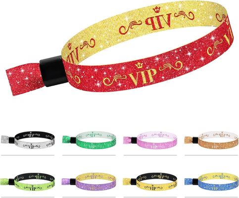 Logo personalizzato Blu RFID Polyester/Ribbon Wristband per eventi di concerti, feste e festival