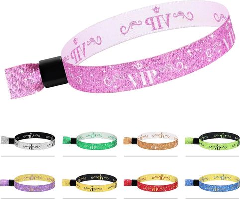 Logo personalizzato Blu RFID Polyester/Ribbon Wristband per eventi di concerti, feste e festival