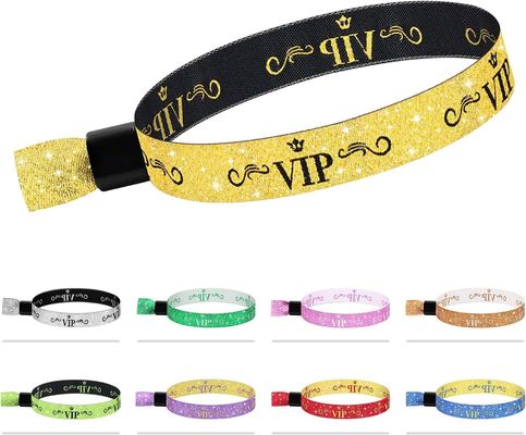 Logo personalizzato Blu RFID Polyester/Ribbon Wristband per eventi di concerti, feste e festival