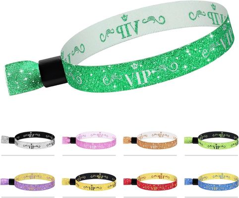 Logo personalizzato Blu RFID Polyester/Ribbon Wristband per eventi di concerti, feste e festival