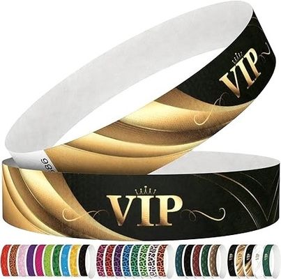 TNT DHL UPS FEDEX Spedizione Evento personalizzato Braccialetti Tyvek con disegno grafico a 2 colori