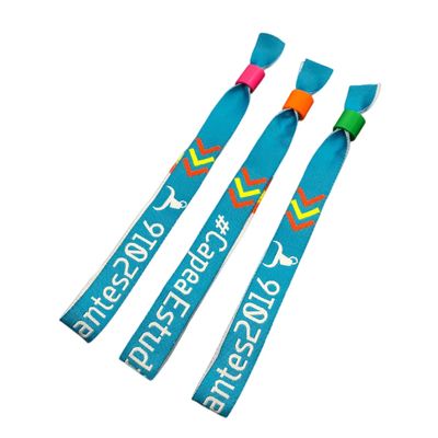Dimensioni personalizzate Evento Festa Festa Braccialetti in tessuto satinato RFID con stampa del logo