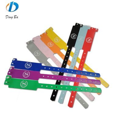 Pulsera di identificazione in PVC/vinile impermeabile stampata su misura per l'identificazione dell'evento