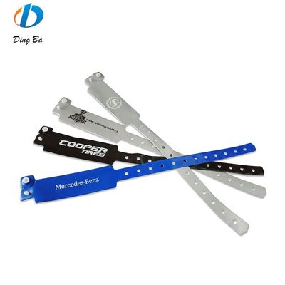 Pulsera di identificazione in PVC/vinile impermeabile stampata su misura per l'identificazione dell'evento