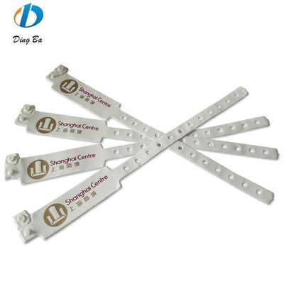 Pulsera di identificazione in PVC/vinile impermeabile stampata su misura per l'identificazione dell'evento