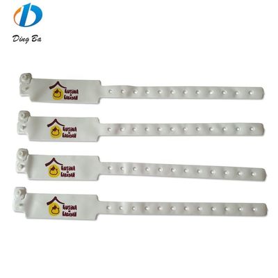 Pulsera di identificazione in PVC/vinile impermeabile stampata su misura per l'identificazione dell'evento