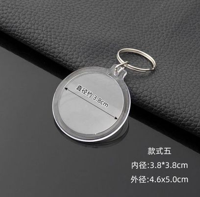 Portachiavi acrilici e metallici per lo studio Foto Numero di carta Borsa di deposito Cartolina Pendente 20pcs