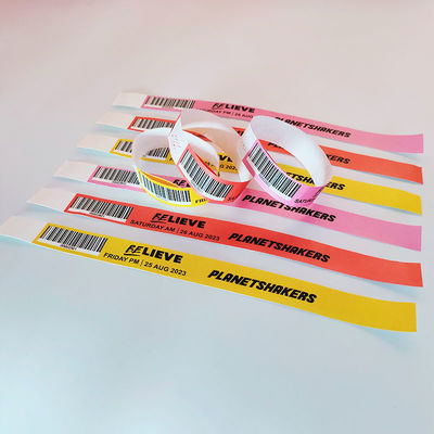 Blu Stampa su misura Braccialetti Dupont/Tyvek per eventi/festival 250*25mm Larghezza banda