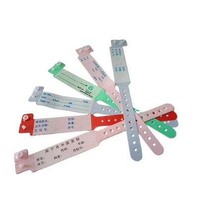 Braccialetto morbido per neonati con chip RFID NFC e logo personalizzato in materiale PVC blu