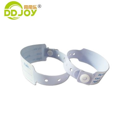 Braccialetto morbido per neonati con chip RFID NFC e logo personalizzato in materiale PVC blu