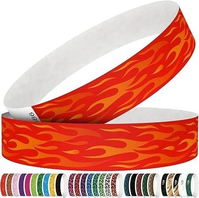 250*25mm e 250*19mm Tyvek Paper Wristband con requisiti di stampa personalizzati