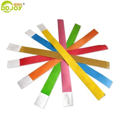 250*25mm e 250*19mm Tyvek Paper Wristband con requisiti di stampa personalizzati