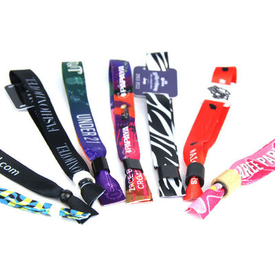Braccialetti RFID in tessuto satinato con logo personalizzato Ideali per ospiti/VIP/venditori/media/materiali/artisti