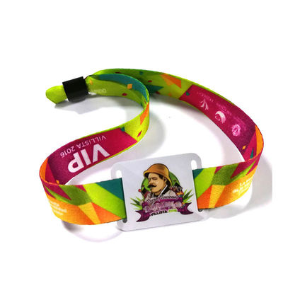 Braccialetti RFID in tessuto satinato con logo personalizzato Ideali per ospiti/VIP/venditori/media/materiali/artisti