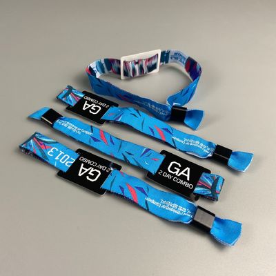 Braccialetti RFID in tessuto satinato con logo personalizzato Ideali per ospiti/VIP/venditori/media/materiali/artisti