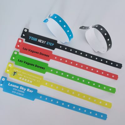 250*25mm/250*19mm PE Braccialetto VIP Ammissione al Parco/Evento/Festival Certificato ISO9001