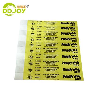 250*25mm/250*19mm Full Color Event Party VIP Custom Wristband Entry Tyvek per la sicurezza