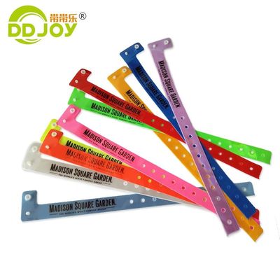 Identificazione Plastico Vinyl Braccialetti Custom Lock Neon colore per eventi Feste