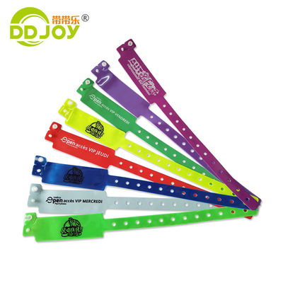 Identificazione Plastico Vinyl Braccialetti Custom Lock Neon colore per eventi Feste