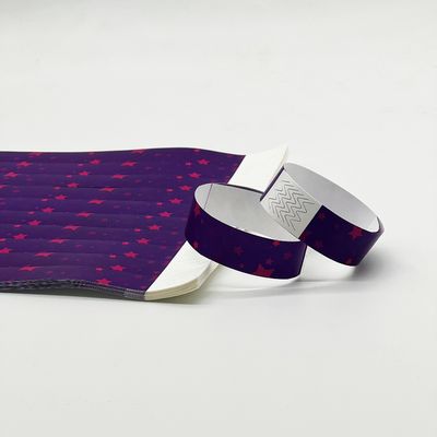 Braccialetto per eventi di intrattenimento personalizzato con biglietto di ingresso stampato DuPont Design