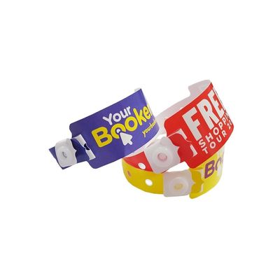 Main Stone Plastic Bracelet di carta sintetica in viola per eventi personalizzati Festival