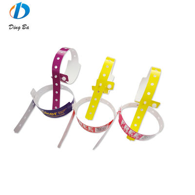 Main Stone Plastic Bracelet di carta sintetica in viola per eventi personalizzati Festival
