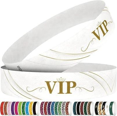 Braccialetti Tyvek impermeabili per eventi feste con stampa personalizzata del logo