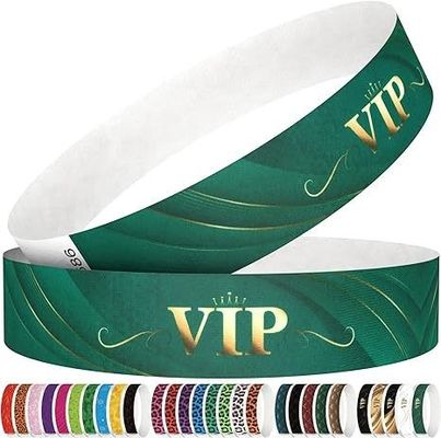Braccialetti Tyvek impermeabili per eventi feste con stampa personalizzata del logo