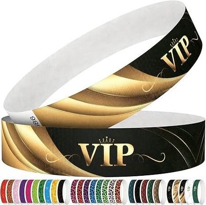 Braccialetti Tyvek impermeabili per eventi feste con stampa personalizzata del logo
