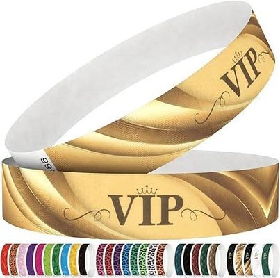100 pcs braccialetti Tyvek semplici impermeabili e resistenti alle lacrime per forniture per eventi