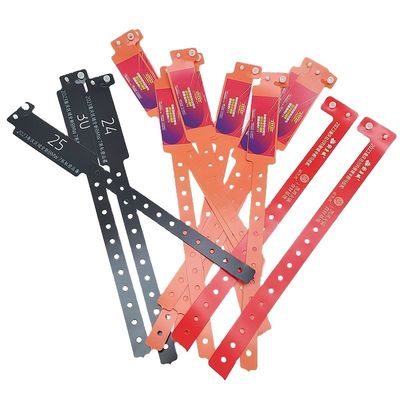 Braccialetti in vinile a forma di L impermeabili DDJOY personalizzati una volta per eventi di festival 250*16mm