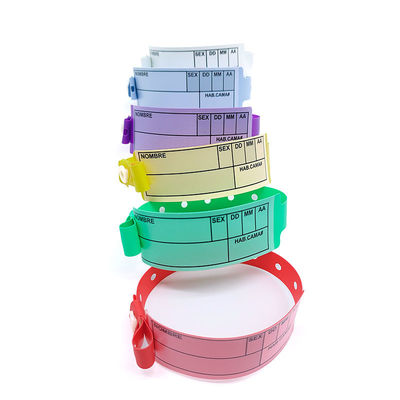 170*18mm Bambino di taglia Wrist Bands per l'uso ospedaliero / clinico conveniente una volta