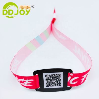 Controllo accesso Eventi personalizzati Biglietto Braccialetto RFID tessuto Tessuto NFC Braccialetto Regolare Dimensione 350*15mm