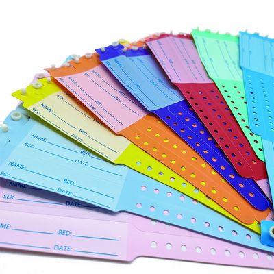 Amusement Occasione Pvc/Vinyl ID Bracelet 100pcs Disposable Custom Medical Wristband