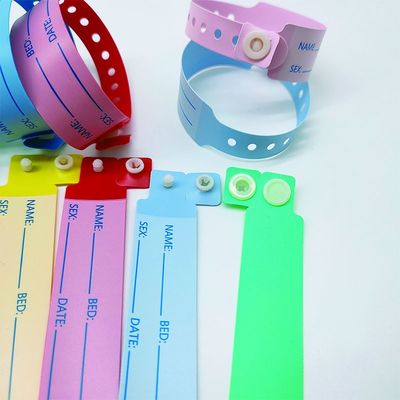 Amusement Occasione Pvc/Vinyl ID Bracelet 100pcs Disposable Custom Medical Wristband