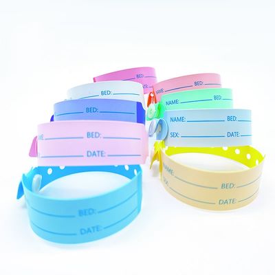 Amusement Occasione Pvc/Vinyl ID Bracelet 100pcs Disposable Custom Medical Wristband