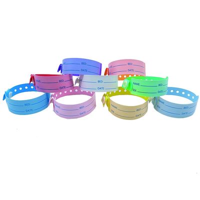 Amusement Occasione Pvc/Vinyl ID Bracelet 100pcs Disposable Custom Medical Wristband