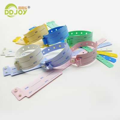 Braccialetto medico monouso in plastica per l'identificazione del paziente ospedaliero