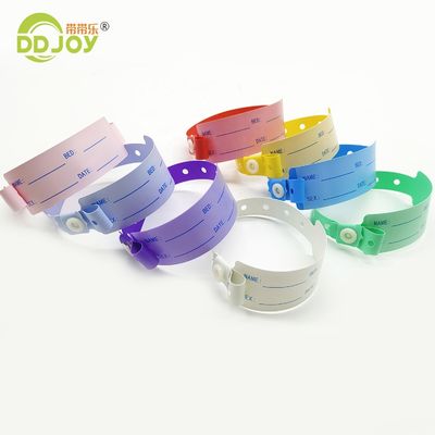 Braccialetto medico monouso in plastica per l'identificazione del paziente ospedaliero
