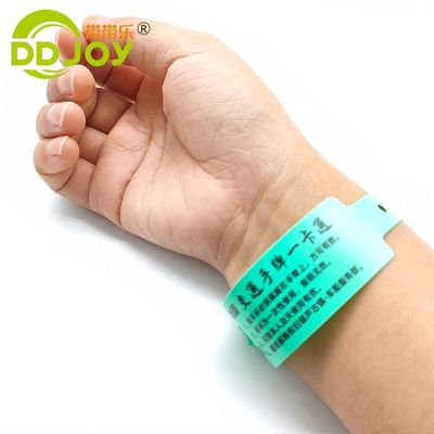 Braccialetto di identificazione in PVC personalizzato per parco per bambini e eventi di beneficenza in rosso