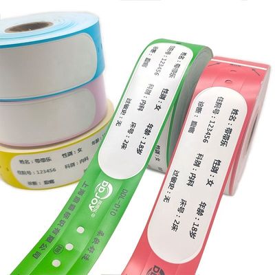 Braccialetti per adulti con codice a barre e materiale cartaceo
